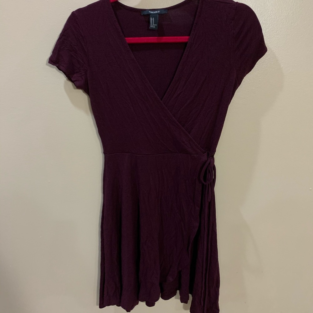 F21 surplice dress
